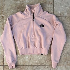 The North Face Women's Light Pink Half-Zip Sweatshirt